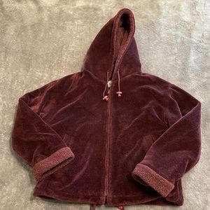 ATease Fleece Style Maroon Jacket Sweater